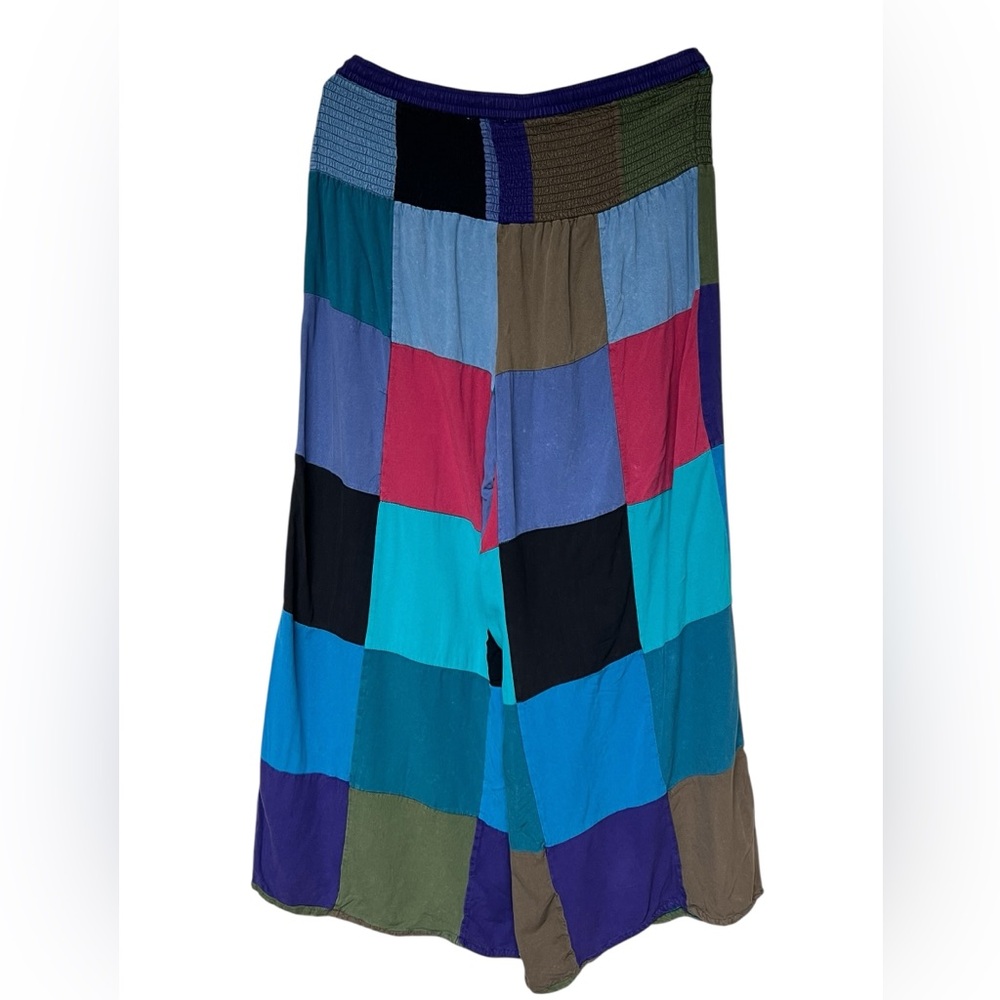 Earthbound Trading Co multicolor patchwork drawst… - image 2